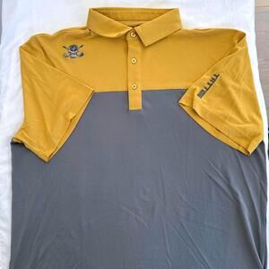 🎉Last Chance🎉Tattoo Golf Men's Pique Golf Polo Shirt  Yellow & Gray- Large